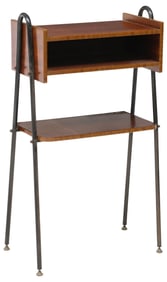 ITALIAN MID-CENTURY MODERN TEAK TWO-TIER SIDE TABLE