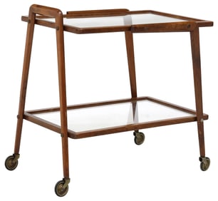 ITALIAN MID-CENTURY MODERN TWO-TIER BAR CART