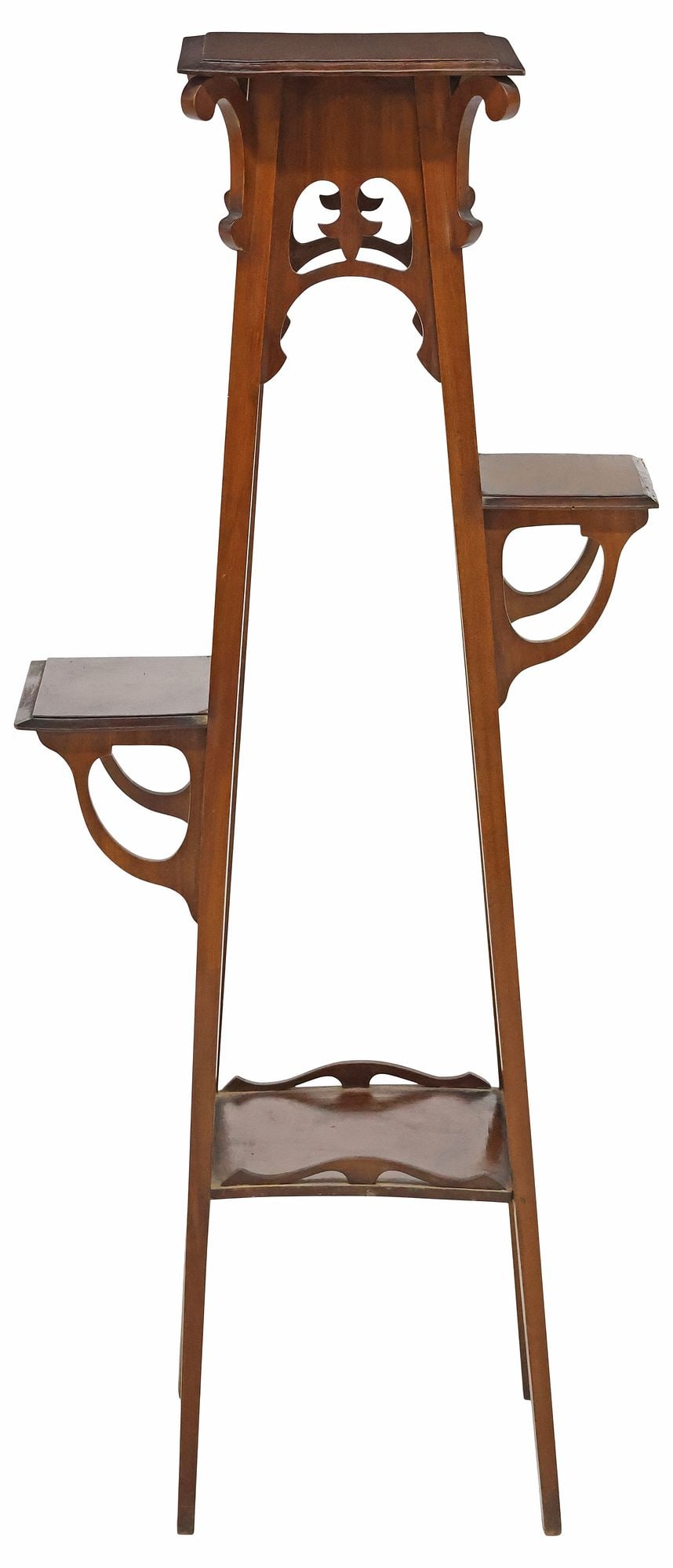 ITALIAN STILE LIBERTY / ART NOUVEAU CARVED MAHOGANY PLANT STAND (1 of 4)