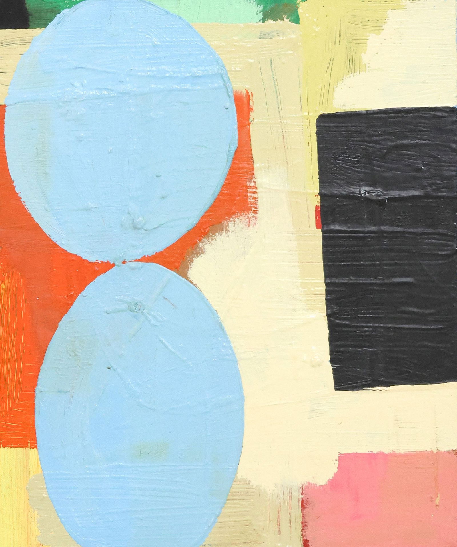 DAVID ALYSWORTH (TX, B.1966) GEOMETRIC ABSTRACT OIL PAINTING (1 of 5)