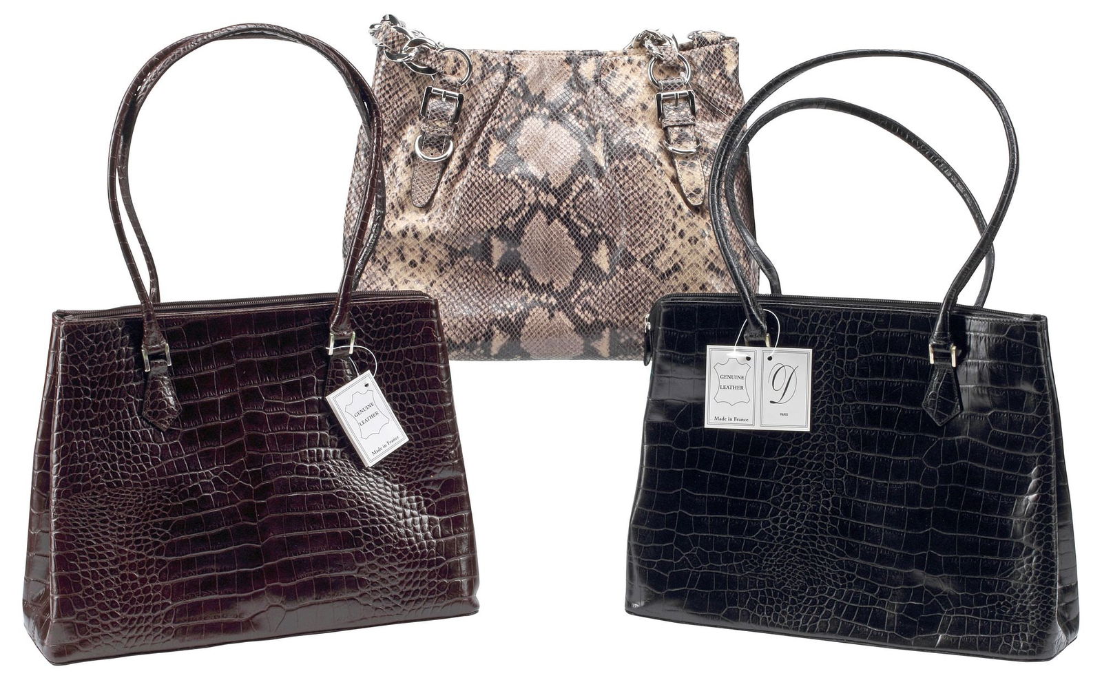 (3 ) ESTATE DESIGNER LEATHER HANDBAGS, MICHAEL KORS & D. PARIS WITH TAGS (1 of 4)