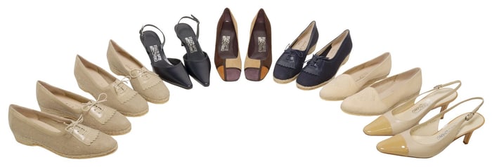 (7PR) LADIES DESIGNER SALVATORE FERRAGAMO SHOES IN BOXES