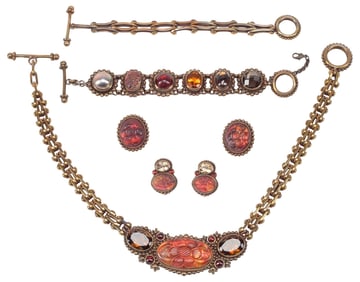 (5) STEPHEN DWECK DESIGNER SEMIPRECIOUS GEMSTONE JEWELRY SUITE