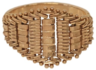 ESTATE 14KT GOLD FLEXIBLE WOVEN RING