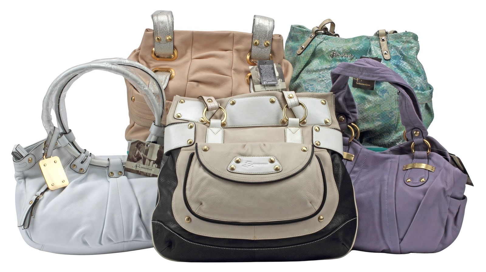 (5) ESTATE DESIGNER B. MACKOWSKY LEATHER HANDBAGS WITH TAGS (1 of 4)