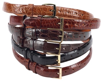 (6) LADIES WEHMEIERS BELT SHOP NEW ORLEANS & OTHER ALLIGATOR BELTS