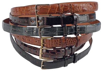 (6) LADIES WEHMEIERS BELT SHOP NEW ORLEANS ALLIGATOR BELTS