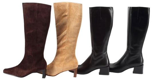(4PR) LADIES DESIGNER LEATHER BOOTS, SUNDINI & JEREMY LEWIS