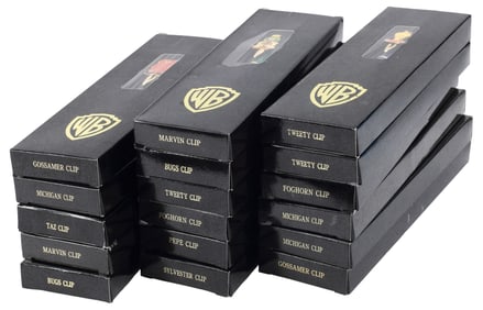 (17) COLLECTION OF WARNER BROTHERS FIGURAL CLIP PENS IN ORIGINAL BOXES