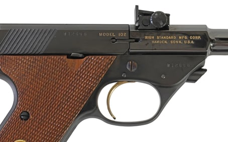 CASED HIGH STANDARD SUPERMATIC TROPHY MODEL 102 .22LR PISTOL