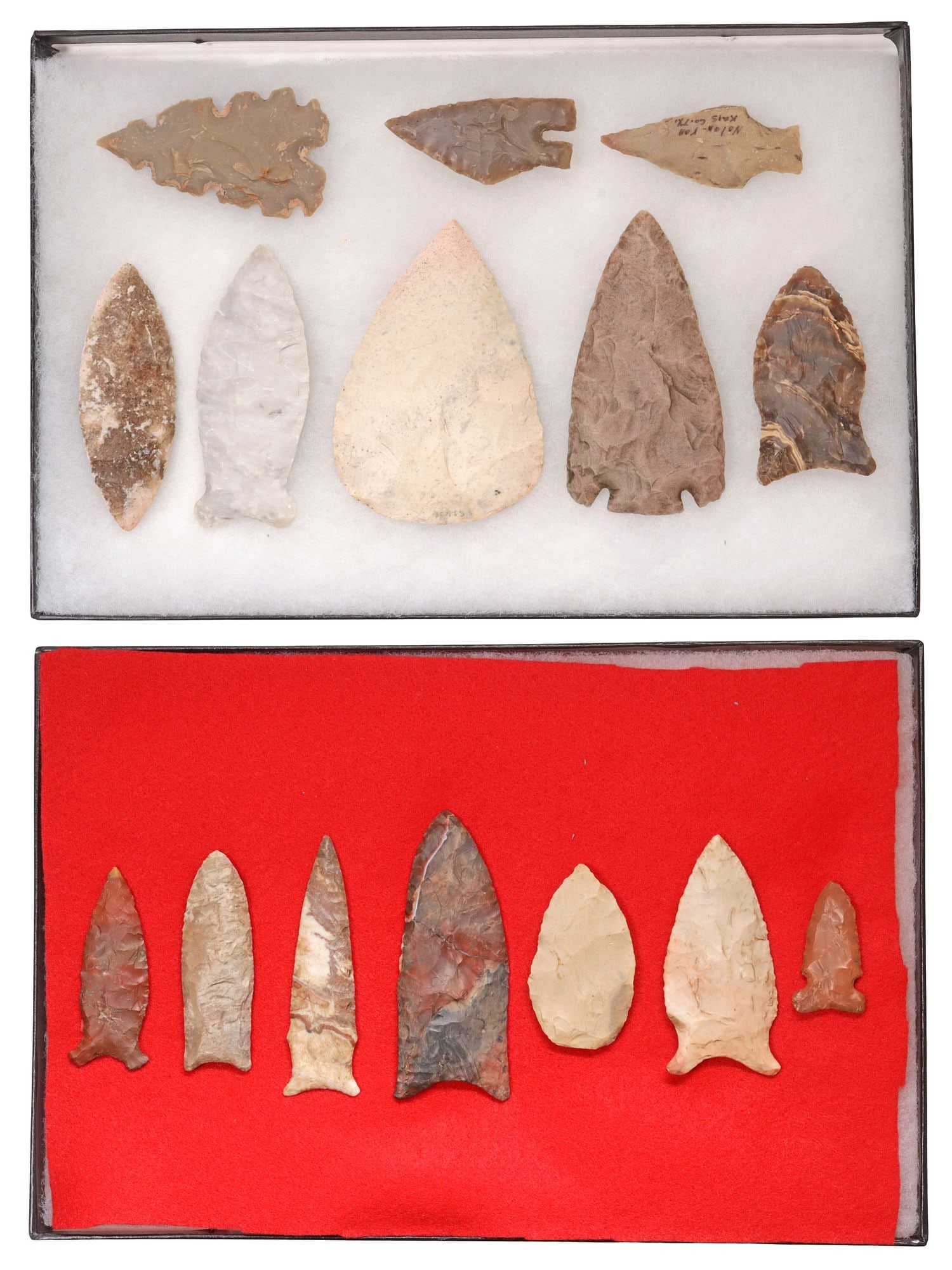 (15) ARROWHEADS, SPEARPOINTS, RIKER DISPLAY BOXES (1 of 6)