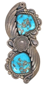 NATIVE AMERICAN NAVAJO SILVER & TURQUOISE RING
