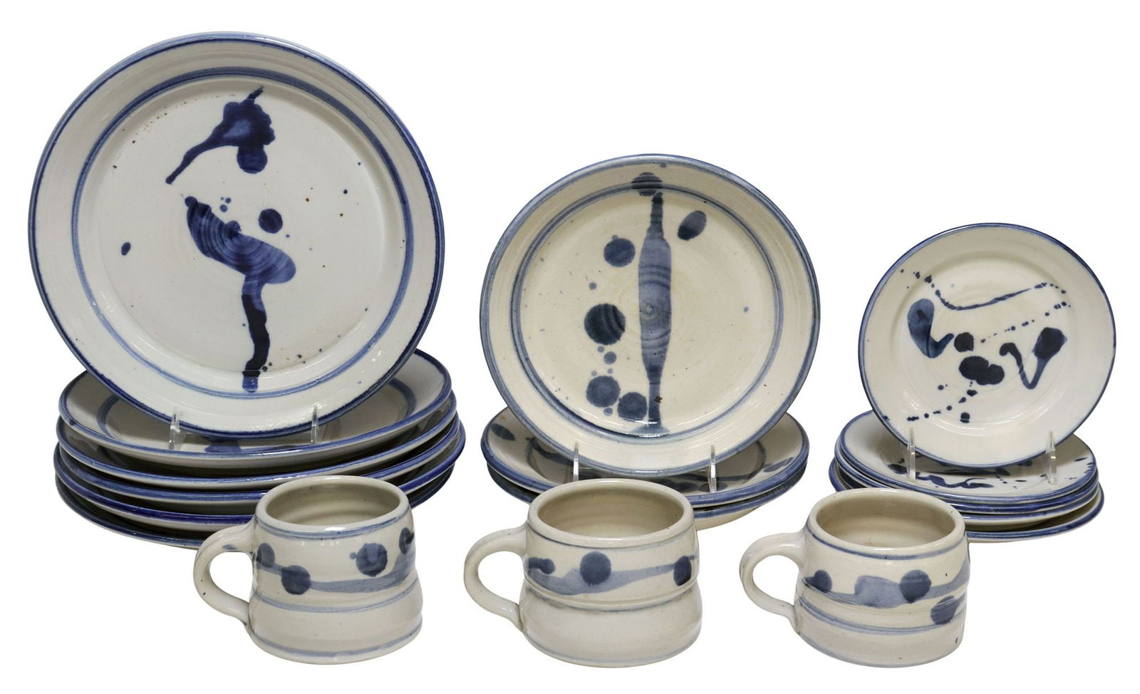 (17) ISHMAEL SOTO (TX, D.2017) GLAZED STUDIO POTTERY TABLEWARES (1 of 5)