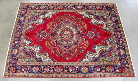 ESTATE HAND-TIED TABRIZ RUG, 10'8" X 8'3"