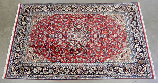 HAND-TIED NEJAFABAD RUG, 10' X 6'4"