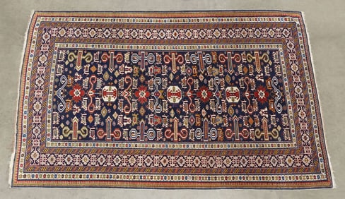 HAND-TIED CAUCASIAN PERPEDIL RUG, 6'8" X 4'5"