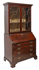 ENGLISH GEORGE III MAHOGANY BUREAU CABINET