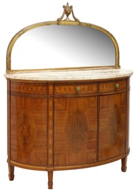 MAPLE & CO. NEOCLASSICAL STYLE MARBLE-TOP MIRRORED SERVER