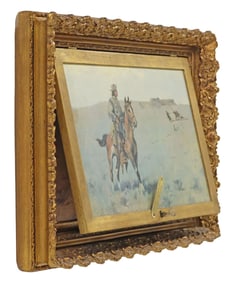 CHARLES RUSSELL (D.1926) PRINTS, 'ANTICIPATION & EXASPERATION' HIDDEN IN FRAME