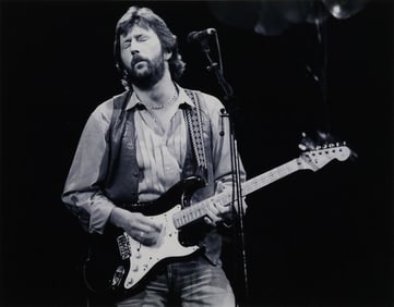 CHARLOTTE PICKETT (ATTRIB.) PHOTOGRAPHIC PRINT OF ERIC CLAPTON 1979