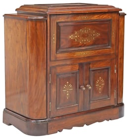 PAKISTANI INLAID ROSEWOOD DRY BAR CABINET