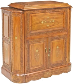 PAKISTANI INLAID ROSEWOOD DRY BAR CABINET