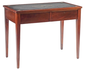 FRENCH EMPIRE LEATHER-TOP MAHOGANY WRITING DESK