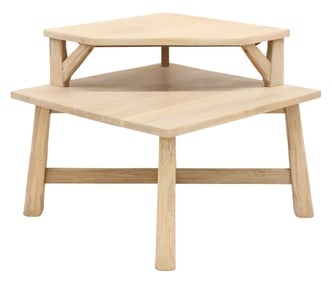 A. BRANDT FURNITURE CO. (ATTRIB.) RUSTIC RANCH STYLE OAK SIDE TABLE