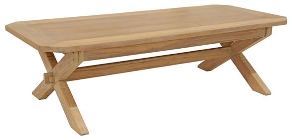 A. BRANDT FURNITURE CO. (ATTRIB.) RUSTIC RANCH STYLE OAK COFFEE TABLE