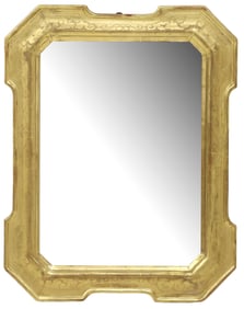 ITALIAN INCISED FOLIATE GILTWOOD WALL MIRROR