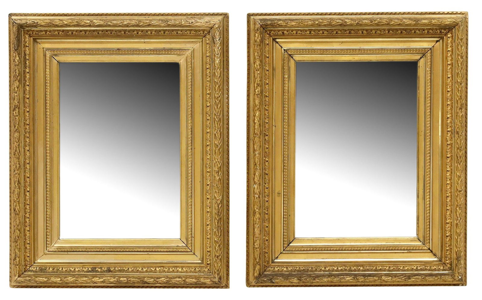 (2) FRENCH FOLIATE MOLDED GILTWOOD PICTURE FRAME MIRROR (1 of 3)