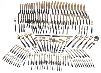 (LOT) SIAM BRASS & SIMILAR ASSEMBLED FLATWARE SET