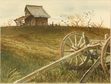 BOB WYGANT (TX, 1927-2008) WATERCOLOR PAINTING, 'IMAGE OF THE PAST'