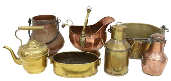 (7) CONTINENTAL COPPER & BRASS KITCHENWARE
