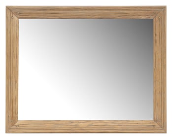 LARGE A. BRANDT FURNITURE CO. (ATTRIB.) RUSTIC RANCH STYLE OAK MIRROR