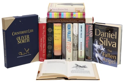 (14) AUTHOR SIGNED BOOKS, WESTERN NOVELS, HISTORY & FICTION