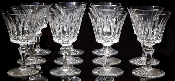 (11) BACCARAT 'PICCADILLY' CUT CRYSTAL WATER GOBLETS