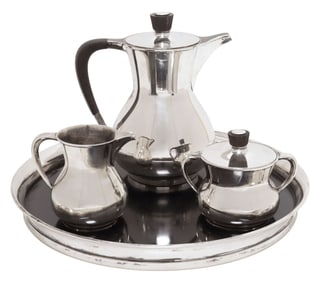 (4) MODERNIST GORHAM STERLING SILVER TEA SERVICE