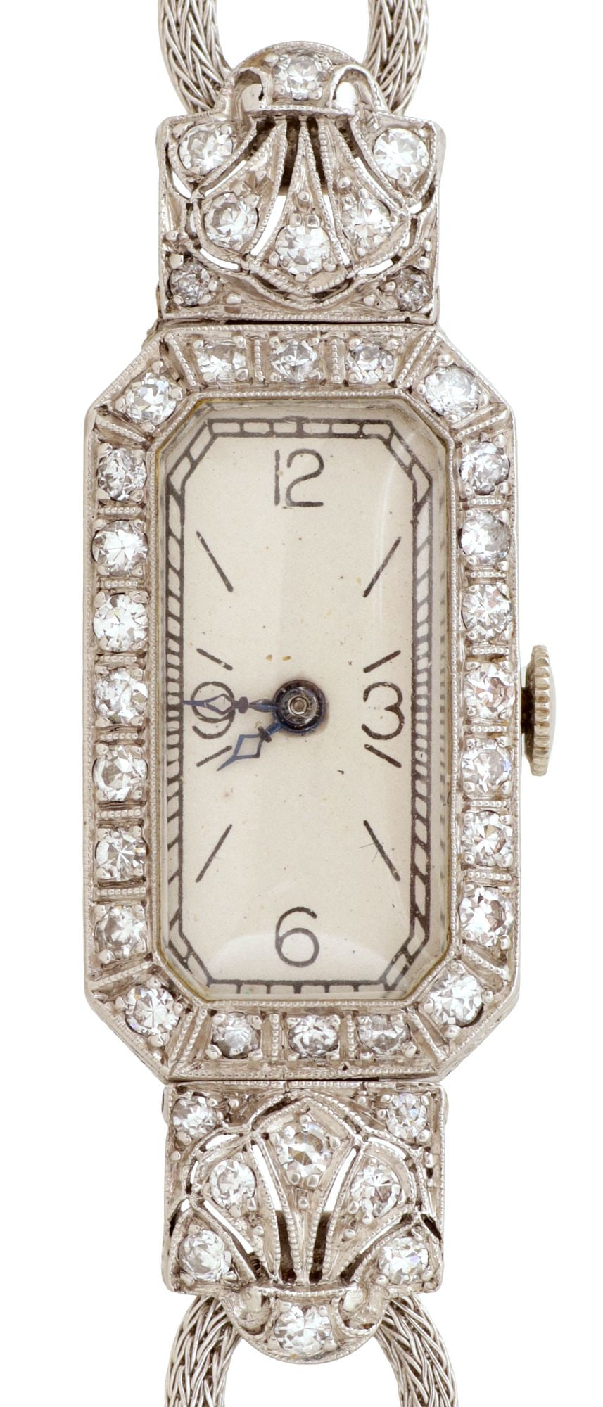 ESTATE ART DECO PLATINUM & 1.00CTTW DIAMOND WATCH & BRACELET WITH DAMAGE (1 of 5)