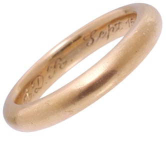 ESTATE JOHN WANAMAKER PHILADELPHIA 18KT GOLD WEDDING BAND
