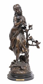 AFTER MATHURIN MOREAU (1822-1912) BRONZE SCULPTURE, 'LES AMANTS'