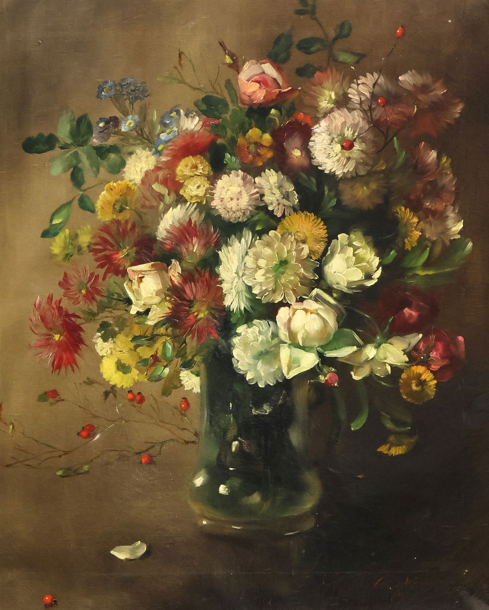 CECIL KENNEDY (1905-1997), STILL LIFE WITH VASE OF FLOWERS, 24" X 20" (1 of 5)