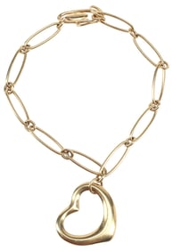 ESATATE ELSA PERETTI FOR TIFFANY & CO. 'OPEN HEART' LINK BRACELET