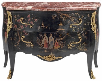 LOUIS XV STYLE ORMOLU-MOUNTED CHINOISERIE COMMODE