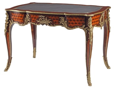 LOUIS XV STYLE ORMOLU-MOUNTED PARQUETRY WRITING DESK