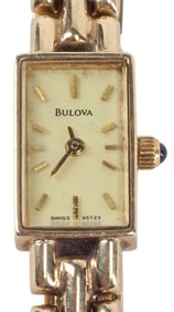 LADIES ESTATE BULOVA 14KT YELLOW GOLD WRISTWATCH, MODEL 95T23