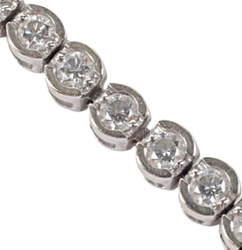 ESTATE 14KT WHITE GOLD & 4.00CTTW DIAMOND TENNIS BRACELET