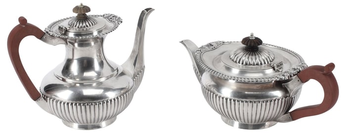 (2) ENGLISH C.S. HARRIS & SONS LTD./ GARRARD & CO. STERLING SILVER KETTLES