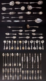 (72) ALVIN 'ORANGE BLOSSOM' STERLING SILVER FLATWARE SERVICE