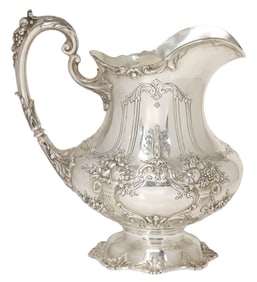 REED & BARTON 'FRANCIS I' STERLING SILVER WATER PITCHER, 40 OZT